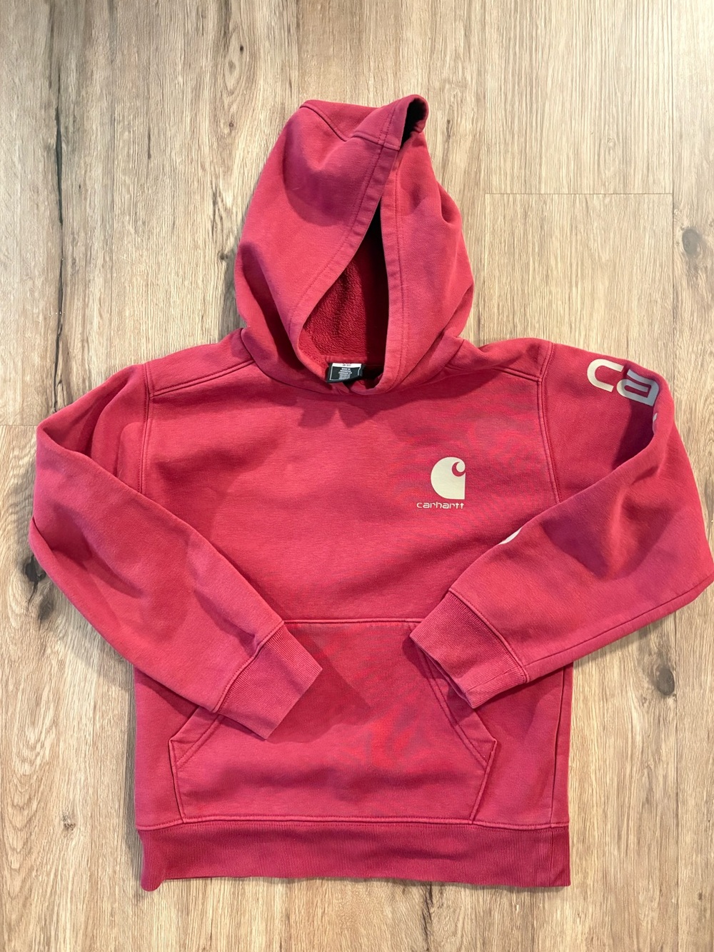Carhartt Kids' Red Logo Hoodie Sweatshirt M